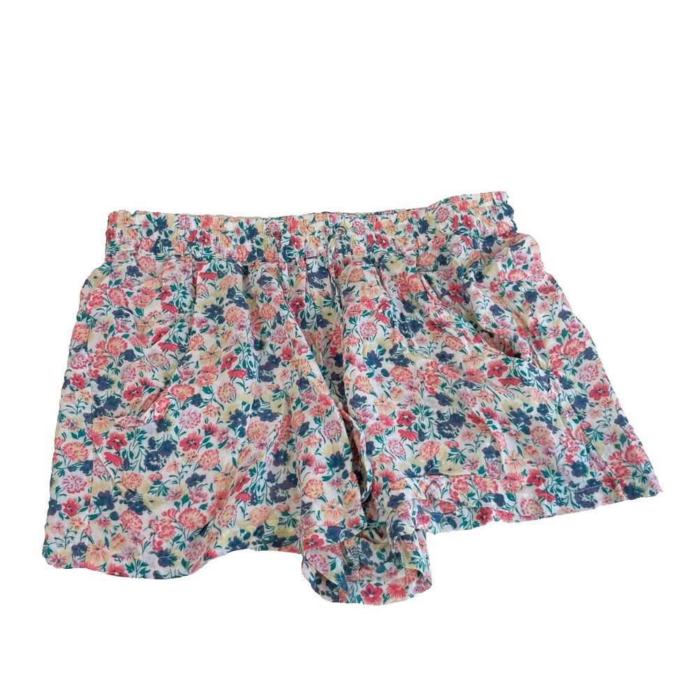French‎ Connection Floral Flowy Drawstring Shorts Womens 2 Multicolor Casual
